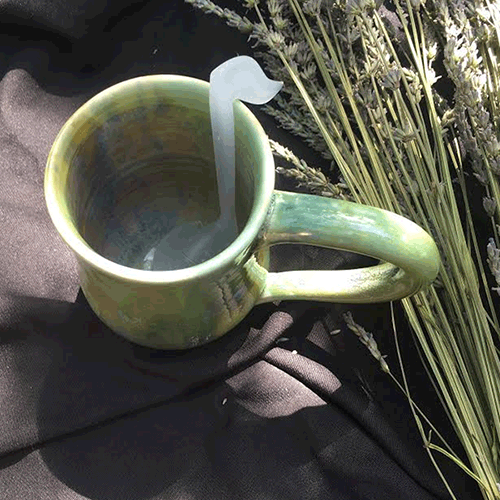 music note tea infuser in mug