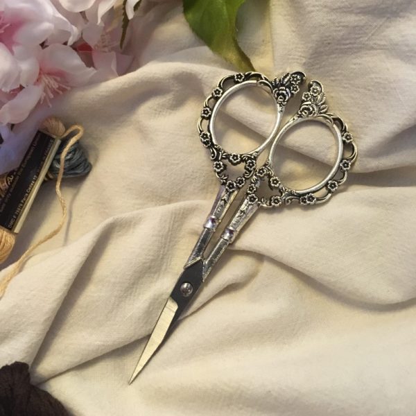 Floral Scissors Silver